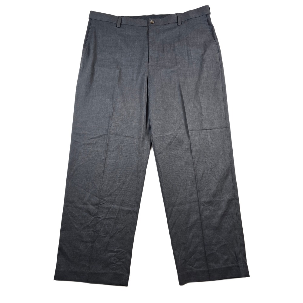 Savane Dress Pants Mens 42x30 Phantom Grey Stretch Comfort Waist Performance NEW